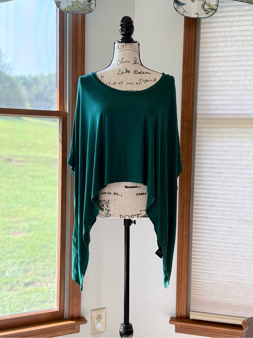 Killstar Emerald Green Asymmetric Draped Cropped Top